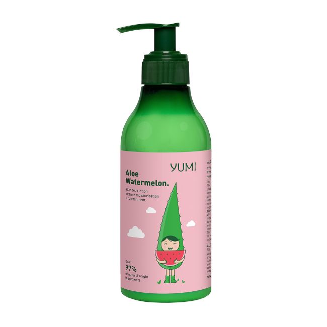 YUMI ALOE WATERMELEON ALOE kūno losjonas, 300 ml