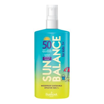 SUN BALANCE FOR KIDS1+ SPF50 vandeniui atsparus įdegio pienelis, 150 ml