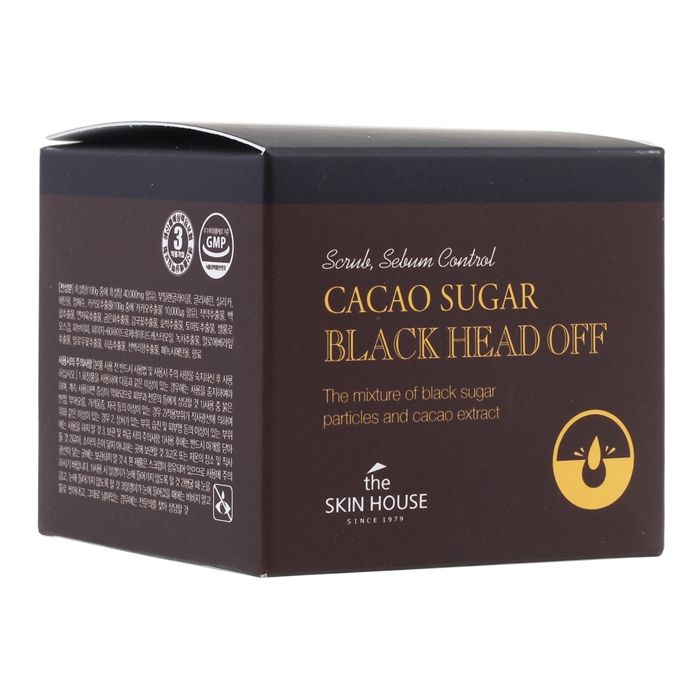 THE SKIN HOUSE CACAO SUGAR BLACK HEAD OFF veido šveitiklis, 50 g