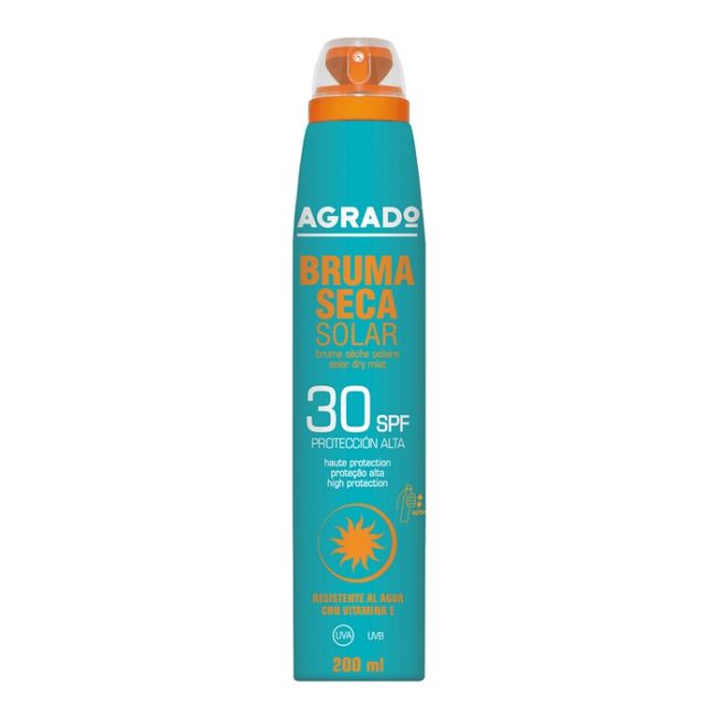 AGRADO BRUMA SECA SOLAR SPF30 purškiamoji apsauginė kūno migla, 200 ml