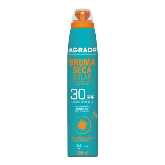 AGRADO BRUMA SECA SOLAR SPF30 purškiamoji apsauginė kūno migla, 200 ml