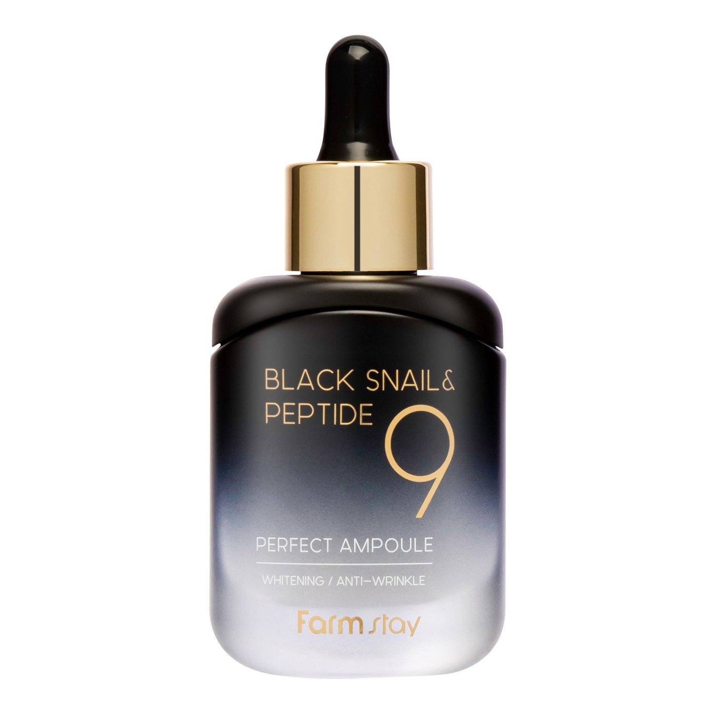 FARMSTAY BLACK SNAIL & PEPTIDE 9 PERFECT veido serumas, 35 ml