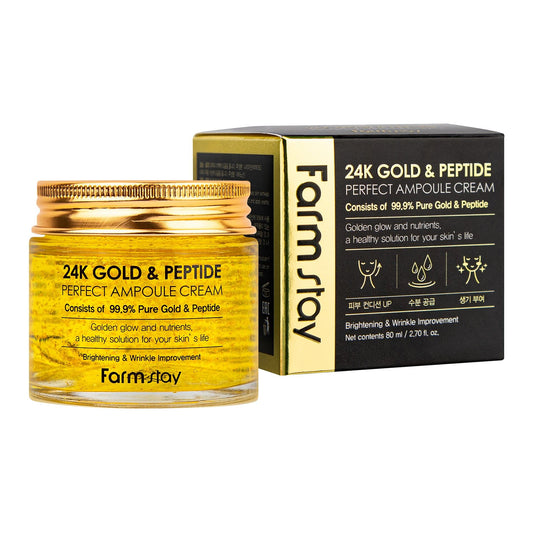 FARMSTAY 24K GOLD & PEPTIDE veido kremas, 80 ml