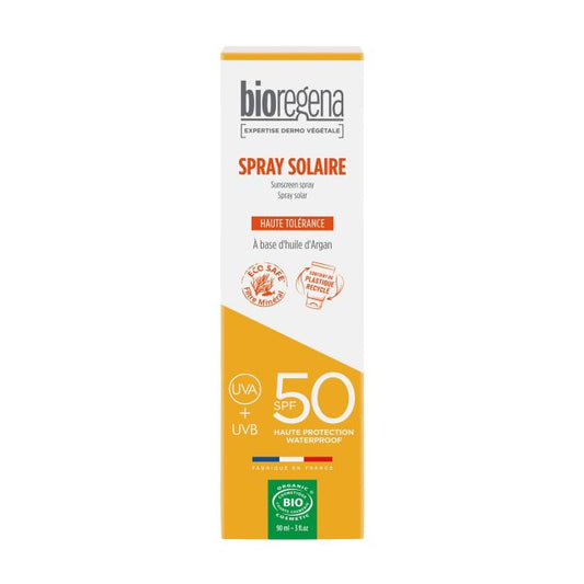 BIOREGENA SPRAY SOLAIRE SPF50 apsauginis purškiamasis losjonas nuo saulės, 90 ml