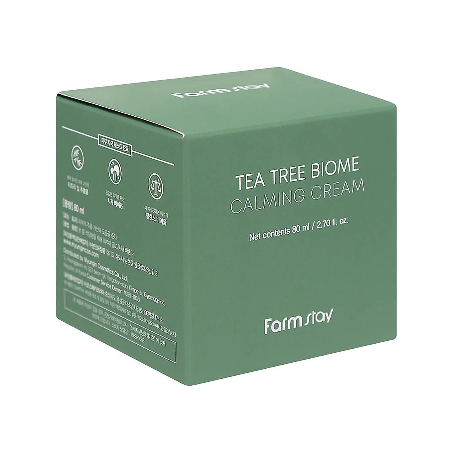 FARMSTAY TEA TREE BIOME CALMING veido kremas, 80 ml