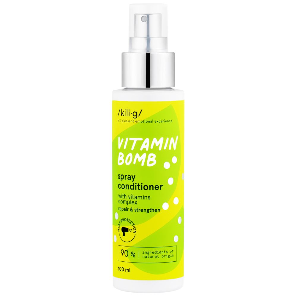 KILIG Vitamin Bomb plaukus stiprinantis purškiamas kondicionierius su vitaminų kompleksu 100 ml