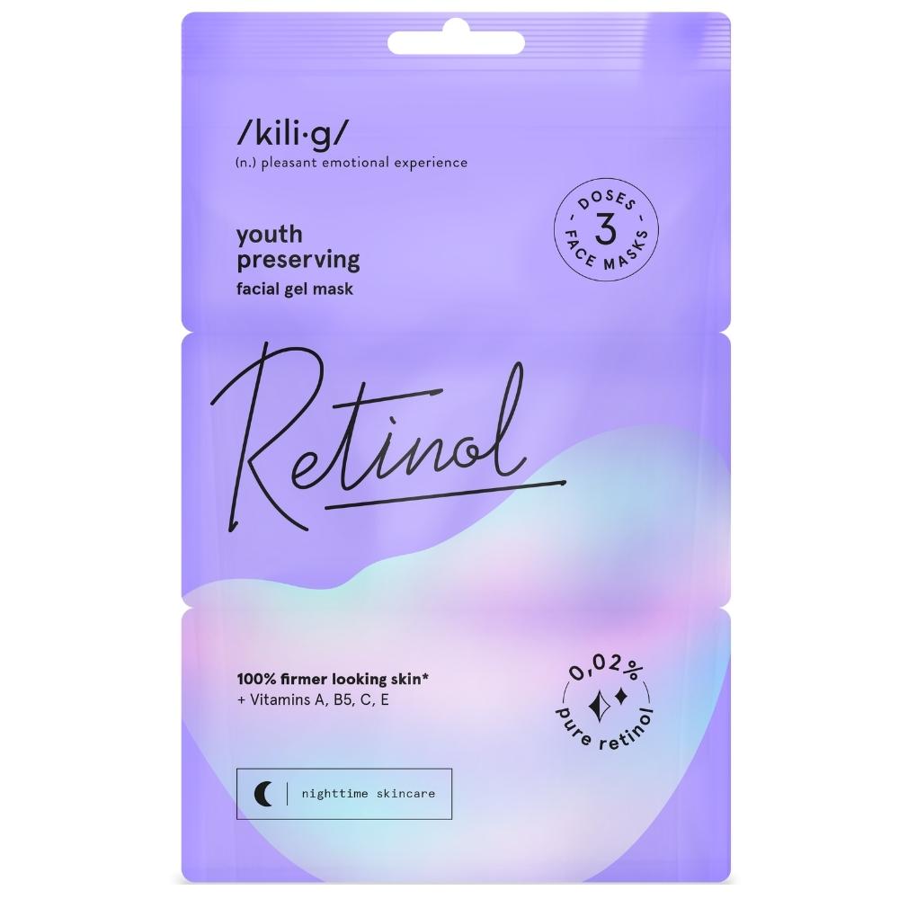 KILIG RETINOL Gelinė veido kaukė su retinoliu 3x7 ml