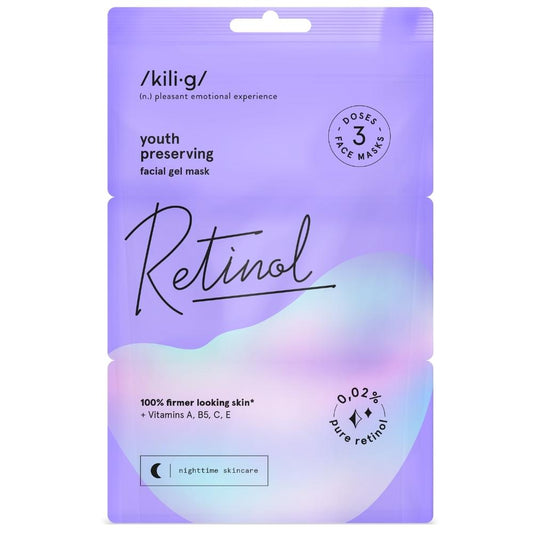 KILIG RETINOL Gelinė veido kaukė su retinoliu 3x7 ml