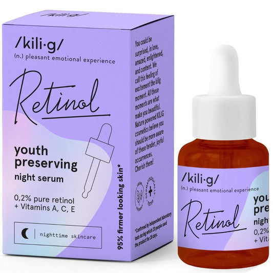 KILIG RETINOL Naktinis veido serumas su retinoliu 30 ml