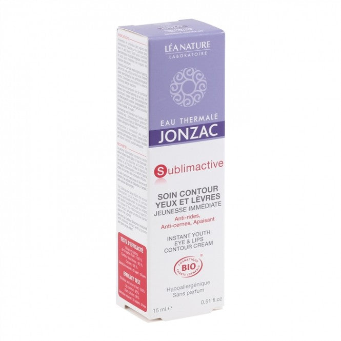 EAU THERMALE JONZAC SUBLIMACTIVE ANTI - RIDES paakių ir lūpų kremas, 15 ml