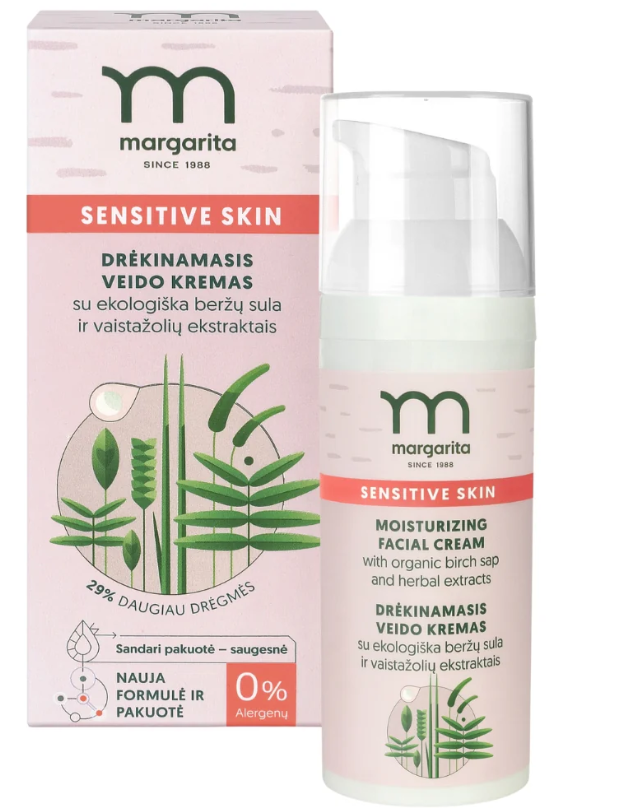 MARGARITA SENSITIVE SKIN drėkinamasis kremas 50 ml