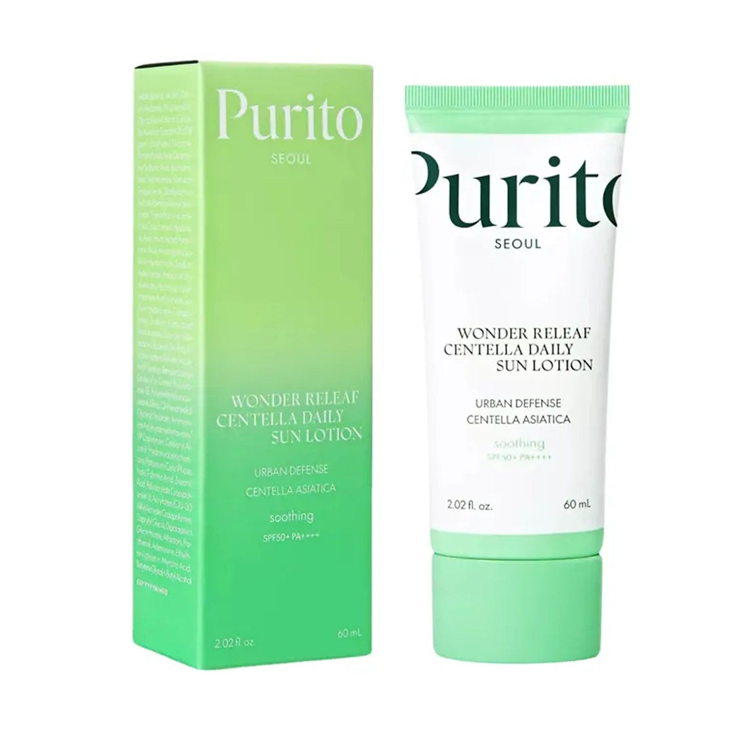 PURITO SEOUL WONDER RELEAF CENTELLA DAILY SUN apsauginis losjonas nuo saulės, 60 ml