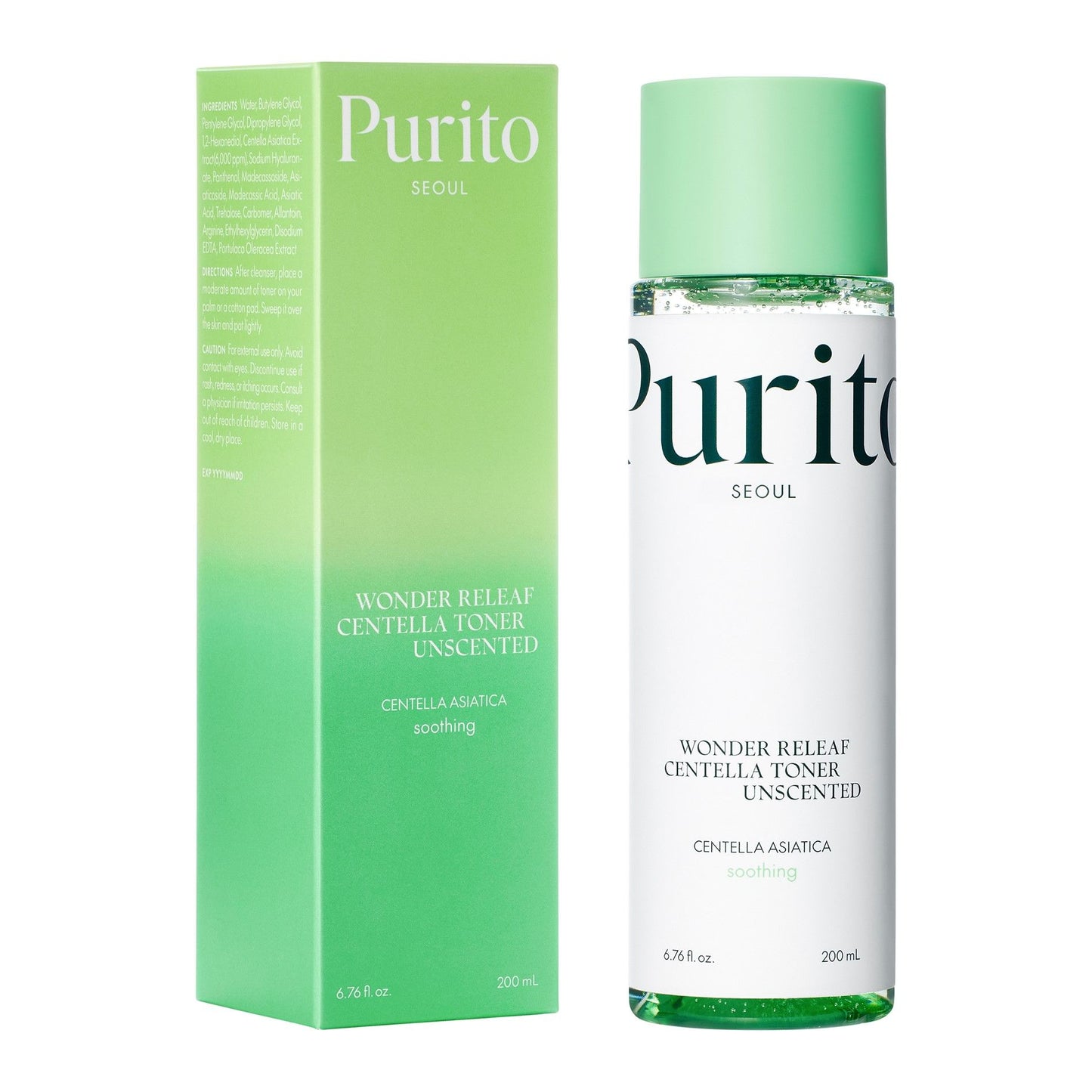 PURITO CENTELLA UNSCENTED veido tonikas, 200 ml