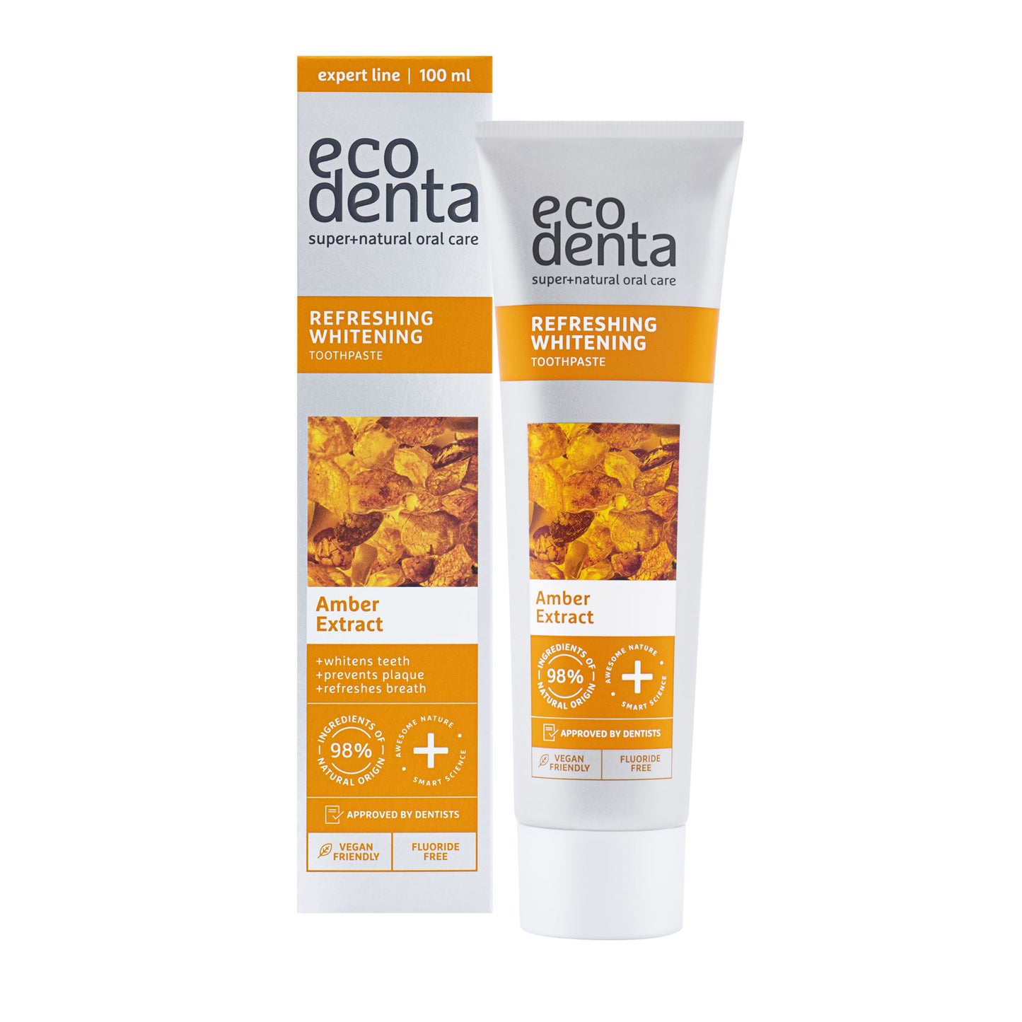 Ecodenta balinamoji dantų pasta su gintaro ekstraktu 100ml