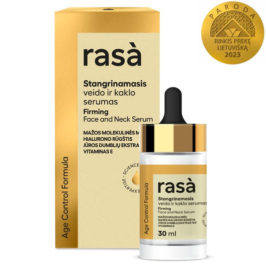 RASA AGE CONTROL Stangrinamasis veido ir kaklo serumas 30ml