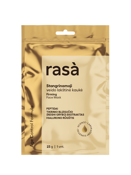 RASA AGE CONTROL Stangrinamoji lakštinė veido kaukė 23gr