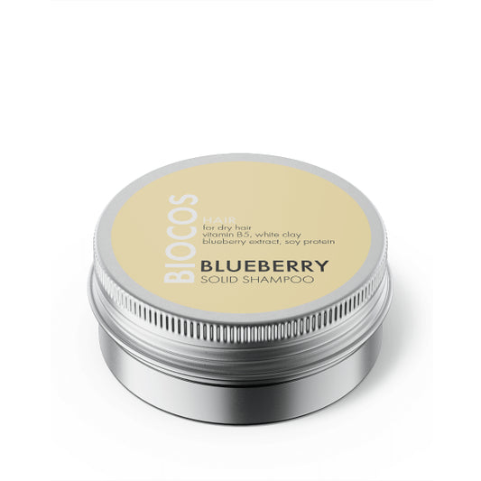 BIOCOS Kietas šampūnas sausiems plaukams BLUEBERRY 90g