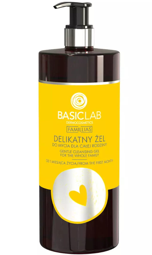 BASICLAB DERMOCOSMETICS ŠVELNUS PRAUSIMOSI GELIS VISAI ŠEIMAI 500 ml